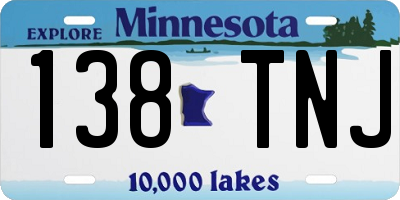 MN license plate 138TNJ