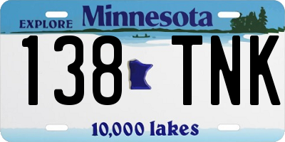 MN license plate 138TNK