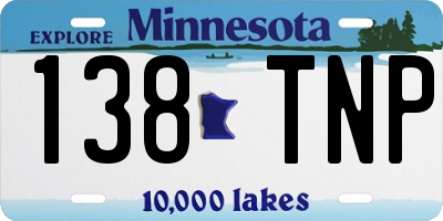 MN license plate 138TNP