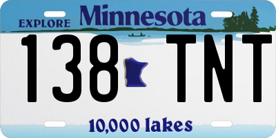 MN license plate 138TNT