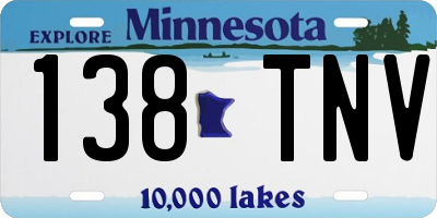 MN license plate 138TNV