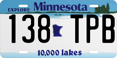 MN license plate 138TPB