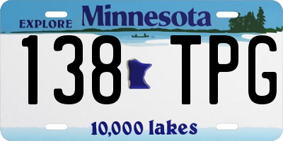 MN license plate 138TPG
