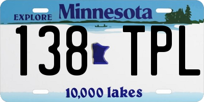 MN license plate 138TPL