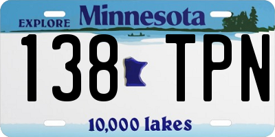 MN license plate 138TPN