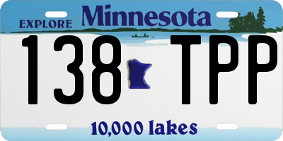 MN license plate 138TPP