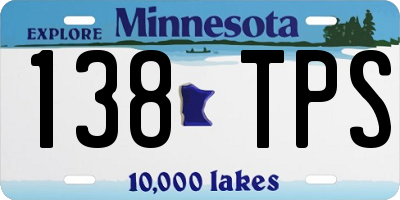 MN license plate 138TPS
