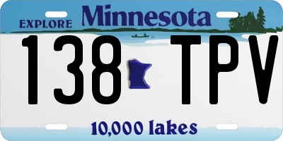 MN license plate 138TPV