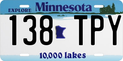MN license plate 138TPY