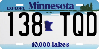 MN license plate 138TQD