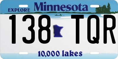 MN license plate 138TQR