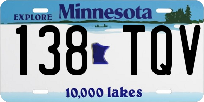 MN license plate 138TQV