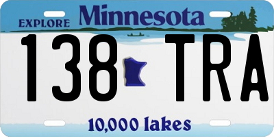 MN license plate 138TRA