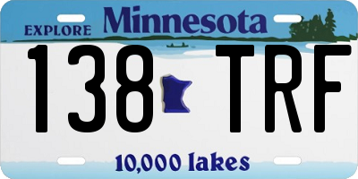 MN license plate 138TRF