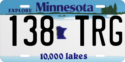 MN license plate 138TRG