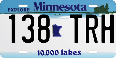 MN license plate 138TRH