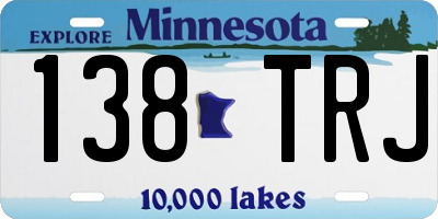 MN license plate 138TRJ