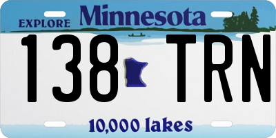 MN license plate 138TRN
