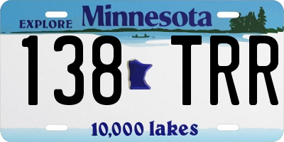 MN license plate 138TRR