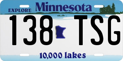 MN license plate 138TSG