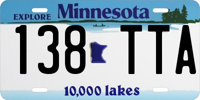 MN license plate 138TTA