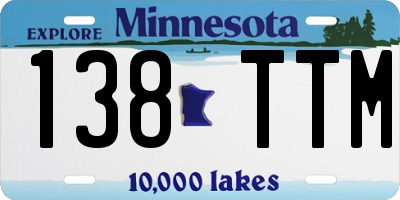 MN license plate 138TTM