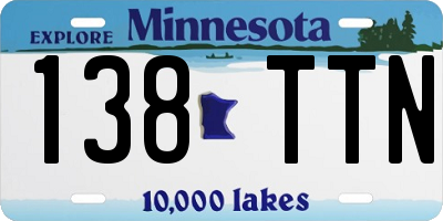 MN license plate 138TTN