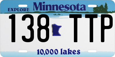 MN license plate 138TTP