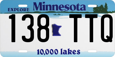 MN license plate 138TTQ
