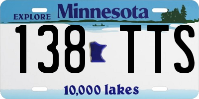 MN license plate 138TTS