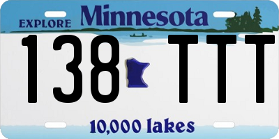 MN license plate 138TTT