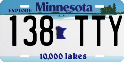 MN license plate 138TTY