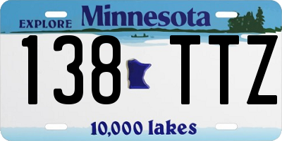 MN license plate 138TTZ