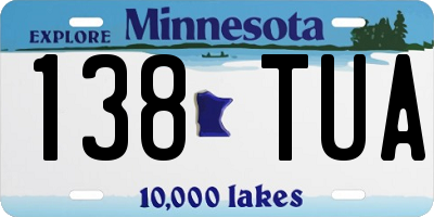 MN license plate 138TUA