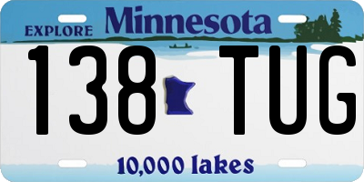 MN license plate 138TUG
