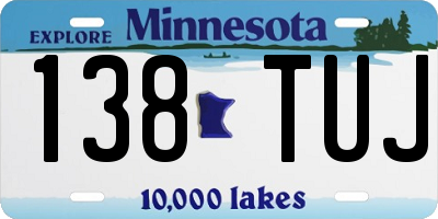 MN license plate 138TUJ