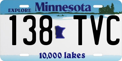MN license plate 138TVC