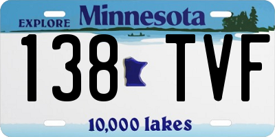 MN license plate 138TVF