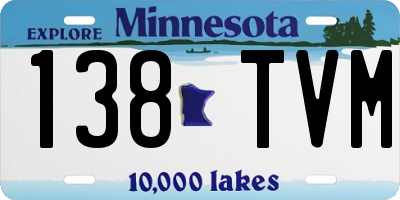 MN license plate 138TVM