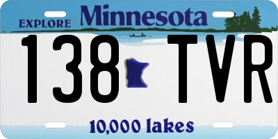 MN license plate 138TVR
