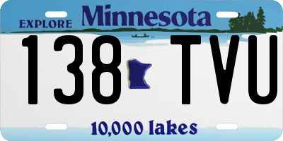 MN license plate 138TVU