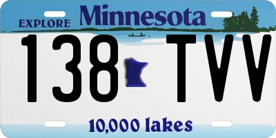 MN license plate 138TVV