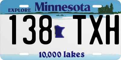 MN license plate 138TXH