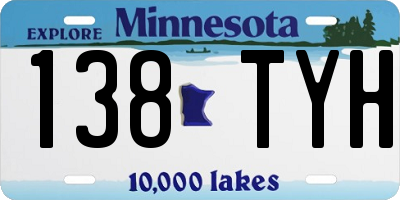 MN license plate 138TYH