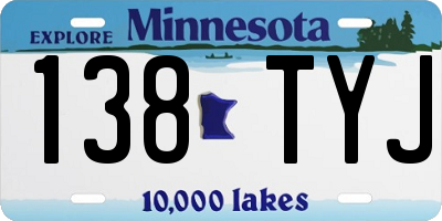 MN license plate 138TYJ