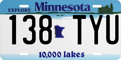 MN license plate 138TYU