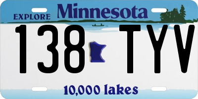 MN license plate 138TYV