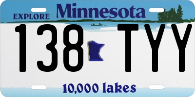 MN license plate 138TYY