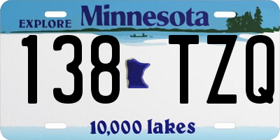 MN license plate 138TZQ