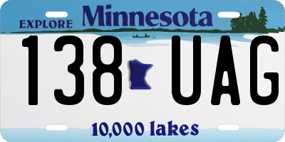 MN license plate 138UAG